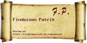 Findeisen Patrik névjegykártya